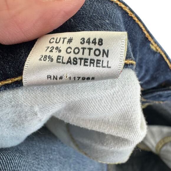 J. Brand Dark Wash Low Rise Straight Leg Cotton Stretch Jeans Size 30 - Picture 7 of 7